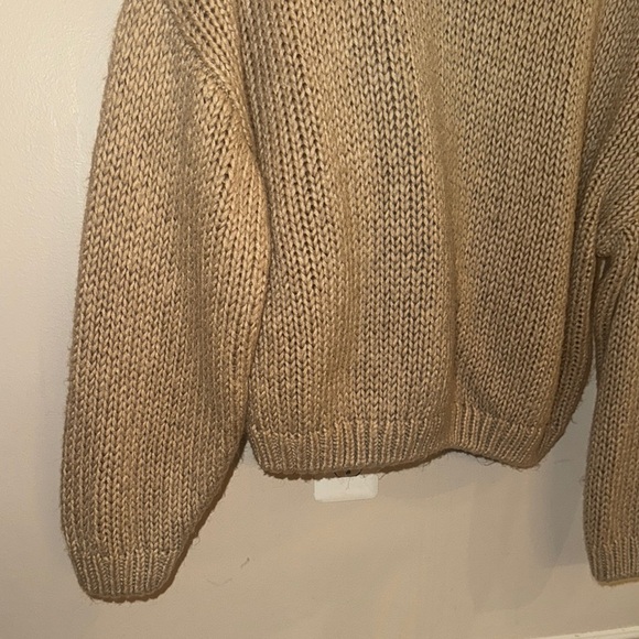 Cozy Tan Knit Sweater - Picture 2 of 5
